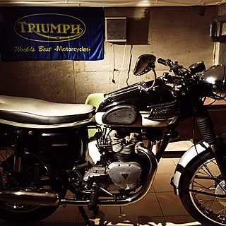 玄関/入り口/Garage/ガレージ/Motorcycle/TRIUMPH...などのインテリア実例 - 2015-12-27 01:07:34