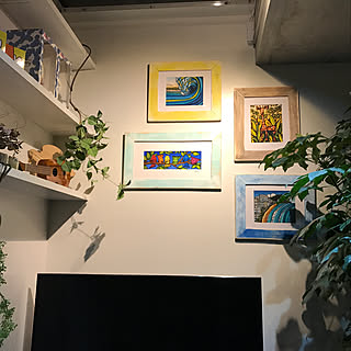 壁/天井/ヘザーブラウン/部屋全体/観葉植物/コンクリート打ちっ放し...などのインテリア実例 - 2019-02-09 21:10:19