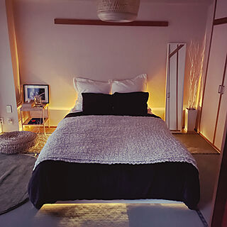 畳にベッド/間接照明/寝室/IKEA/北欧...などのインテリア実例 - 2022-05-18 23:54:15