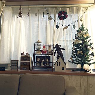 棚/出窓インテリア/出窓/クリスマスツリー/クリスマス...などのインテリア実例 - 2015-12-26 09:20:48