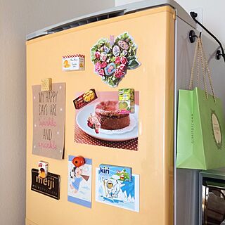 キッチン/冷蔵庫/ポストカード/パッケージのインテリア実例 - 2014-05-10 22:40:37