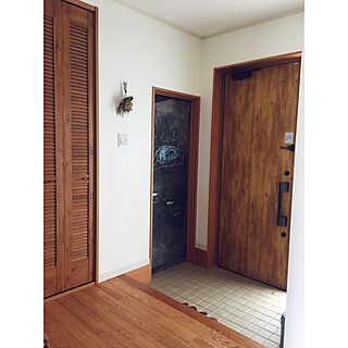 玄関/入り口/チョークボードペイント/黒板/チョークボード/DIY...などのインテリア実例 - 2017-06-02 10:10:47