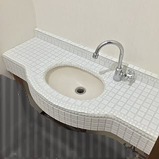 バス/トイレ/トイレ改造計画/途中経過/モザイクタイル貼っています/モザイクタイル...などのインテリア実例 - 2015-06-12 11:32:34