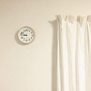 壁/天井/カーテン/RIKI Clock/壁掛け時計/無印良品のインテリア実例 - 2015-12-14 20:51:54