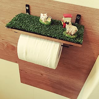 バス/トイレ/トイレットペーパーホルダー/初投稿/100均/DIY...などのインテリア実例 - 2017-04-16 12:52:12