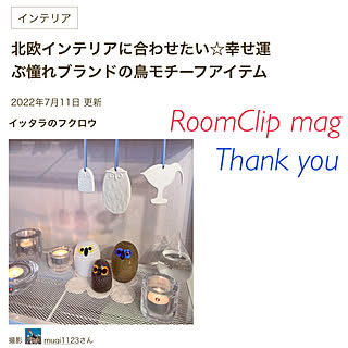 RoomClip mag 掲載/RoomClip mag/フクロウ/イッタラ/Iittala...などのインテリア実例 - 2022-07-11 15:26:53