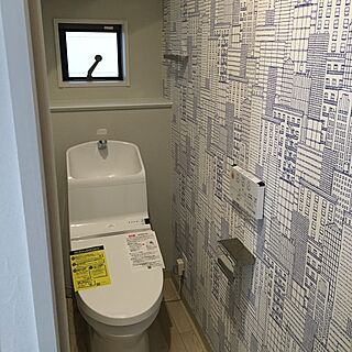 バス/トイレ/アクセントクロス/階段下トイレ/北欧/トイレのインテリア実例 - 2016-09-17 23:29:10