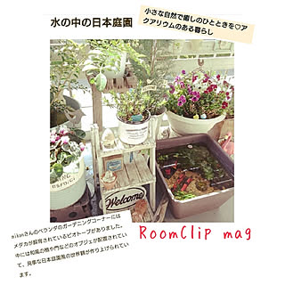 玄関/入り口/ガーデン雑貨/ベランダガーデン/記録用ですのでお気遣いなく ᵕ̈ */RoomClip mag 掲載...などのインテリア実例 - 2020-06-04 17:38:14