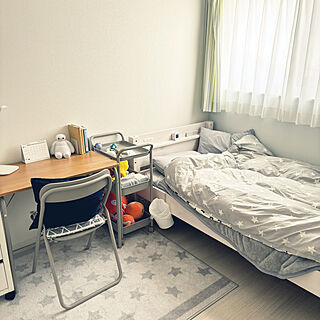 ベッド周り/春の模様替え/ぬいぐるみ/IKEA/100均...などのインテリア実例 - 2024-04-08 20:22:55