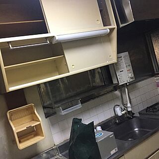 キッチン/ホワイトインテリア/モノトーン/団地 DIY/DIY...などのインテリア実例 - 2017-04-30 10:46:37