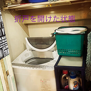 壁面収納/古材風/洗濯機の部屋なんです　ベッドはないけど/TOSHIBAのインテリア実例 - 2022-09-11 20:19:10