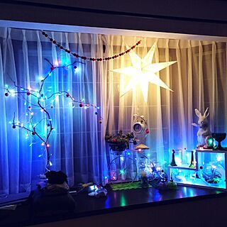 リビング/夜/出窓/IKEA/クリスマス...などのインテリア実例 - 2015-12-05 23:03:53