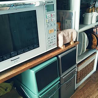 リビング/カラーボックス/カメラマークを消したくて/カラーボックスでキッチンカウンター/カウンターDIY...などのインテリア実例 - 2016-04-04 18:14:43