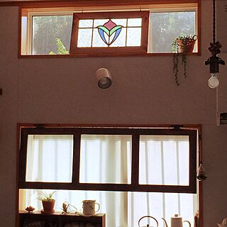 キッチン/アンティーク/ステンドグラス/古い窓枠/ＤIＹのインテリア実例 - 2015-07-31 07:22:42