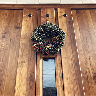 玄関/入り口/クリスマスリース/クリスマスのインテリア実例 - 2017-11-23 21:23:30