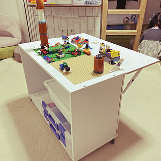 LEGOテーブルDIY/LEGO机ＤＩＹ/収納可能テーブル/からぼりめいく/子供部屋...などのインテリア実例 - 2019-12-09 14:43:55