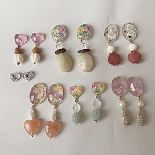 ベッド周り/イヤリング/ピアス/ハンドメイドアクセサリー/minneにて販売中♡...などのインテリア実例 - 2017-06-18 11:20:53