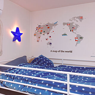 星/IKEA 照明/二段ベッド/子ども部屋/片付け...などのインテリア実例 - 2020-02-29 09:28:07