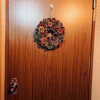 玄関ドア/クリスマスリース/クリスマス/玄関/入り口のインテリア実例 - 2021-11-13 14:46:15