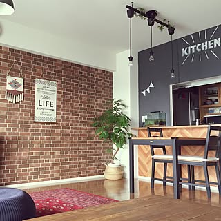レンガ風壁紙のインテリア実例 Roomclip ルームクリップ