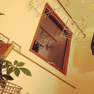 部屋全体/植物/物干し場/室内干し場/木製窓のインテリア実例 - 2014-03-07 20:42:14