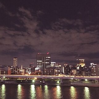 部屋全体/東京タワーを探せ！/夜景大好き/冬の景色/大川端のインテリア実例 - 2015-12-17 21:57:54