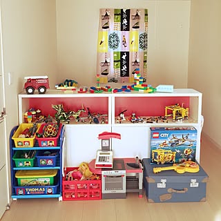 ベッド周り/レゴ/赤が好き♡/IKEA/こどもと暮らす...などのインテリア実例 - 2016-02-03 15:31:13