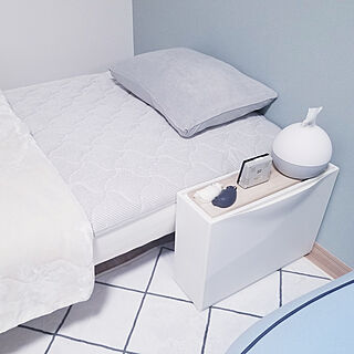 ベッド周り/寝室/ブルーインテリア/グレーインテリア/IKEA...などのインテリア実例 - 2022-10-10 20:59:37