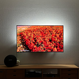 Philips Hueアンバサダー/スマート家電/Philips Hue/壁掛けテレビ/リボンライト...などのインテリア実例 - 2022-11-22 23:47:12