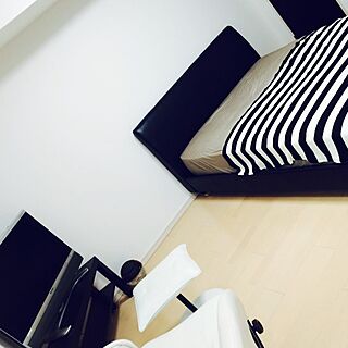 ベッド周り/IKEA/白黒のインテリア実例 - 2014-09-11 01:17:42