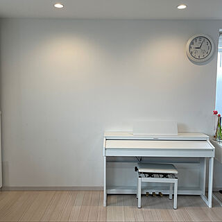 白いピアノ/Roland/リビング/WOODONE/ウッドワンの床のインテリア実例 - 2023-05-06 09:11:25