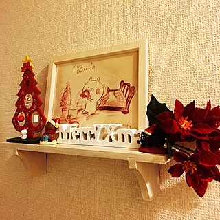 玄関/入り口/クリスマス/クリスマスディスプレイ/うさまる/セリア...などのインテリア実例 - 2016-11-27 17:59:31