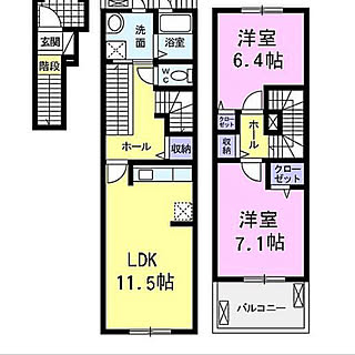 大東建託　賃貸　2LDK/メゾネット賃貸/部屋全体のインテリア実例 - 2022-03-09 17:15:38