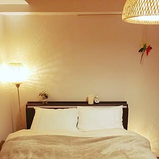ベッド周り/シンプル/ふたり暮らし/賃貸/IKEA...などのインテリア実例 - 2016-02-19 22:41:21