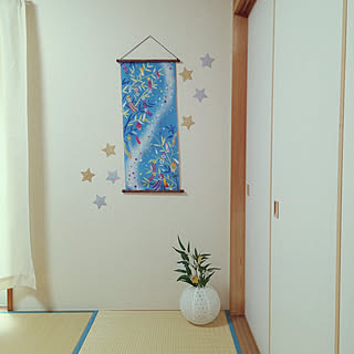 部屋全体/いいねと、フォローの押し逃げすみません！/ダイソー/七夕/七夕てぬぐい...などのインテリア実例 - 2020-07-01 09:26:27