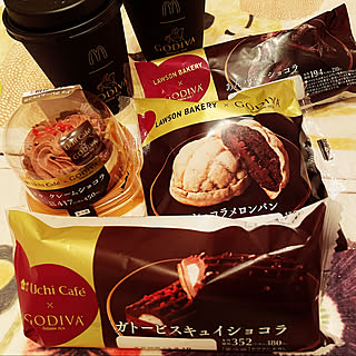 LAWSON BAKERY/U chiCafe×GODIVA/マクドナルドで飲めるGODIVA/GODIVA/お気に入り...などのインテリア実例 - 2022-02-09 01:16:44