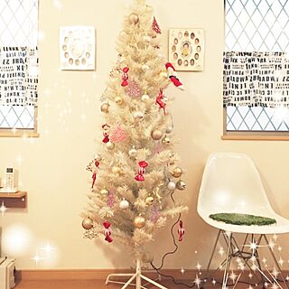 リビング/ホワイトツリー♡/クリスマスのインテリア実例 - 2015-12-20 10:23:40
