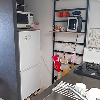 キッチン/一人暮らし/AQUA冷蔵庫/突っ張り棚/シロカコーヒーメーカーのインテリア実例 - 2021-01-31 14:36:21
