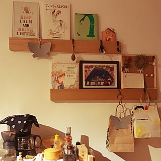 壁/天井/子供の絵を飾る/子供の作品/子供がいる家/アートとデザインがある暮らし応援キャンペーン！...などのインテリア実例 - 2017-02-08 04:26:00