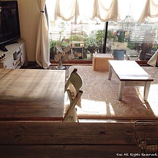 リビング/朝陽/ラグ/ローテーブル/キッチンカウンターからの眺め...などのインテリア実例 - 2014-10-30 07:25:15