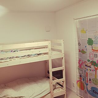 部屋全体/子供部屋/IKEA/シャワーカーテン/2段ベッドのインテリア実例 - 2015-05-05 20:48:14