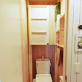 バス/トイレ/改造完了/２階のトイレ/壁収納棚DIY/壁紙DIY...などのインテリア実例 - 2020-03-11 13:25:38