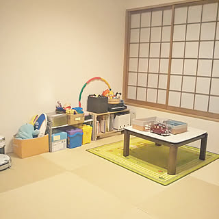 棚/子供部屋&キッズスペース/和室/おもちゃ部屋/おもちゃ収納...などのインテリア実例 - 2018-06-18 21:12:00