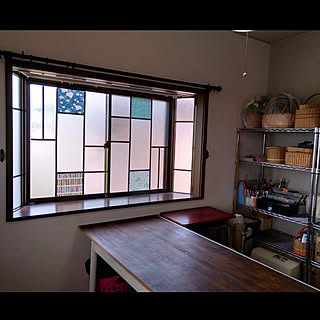 セリア/和紙/机DIY/元子ども部屋/いつもいいね！ありがとうございます♪...などのインテリア実例 - 2022-01-18 14:46:57