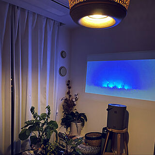 プロジェクターのある暮らし/Anker Nebula Capsule/植物のある暮らし/IKEA 照明/象印加湿器...などのインテリア実例 - 2022-02-02 04:16:50