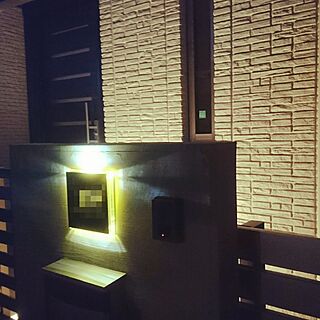 玄関/入り口/照明/LED/光る表札/ダインコンクリートのインテリア実例 - 2016-10-02 19:38:07