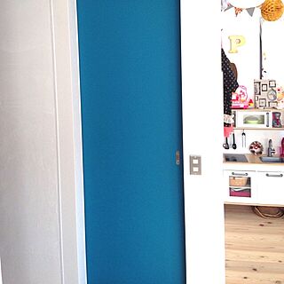 部屋全体/ウォークインクローゼットのドア☆/黒板塗料のインテリア実例 - 2013-12-15 13:13:12