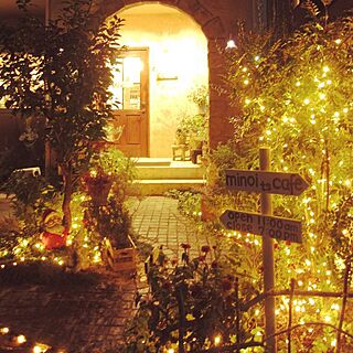 玄関/入り口/クリスマス/植物/イルミネーション/お庭のインテリア実例 - 2014-12-09 18:51:22
