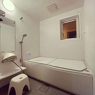 真っ白なバスルーム/真っ白な空間/バスルーム/バス/トイレ/LIXILのお風呂...などのインテリア実例 - 2022-11-12 19:46:06