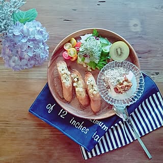 朝食部/ニトリ/お友達が作ってくれたランチョンマット/紫陽花/ナハトマンのインテリア実例 - 2016-06-10 08:53:50